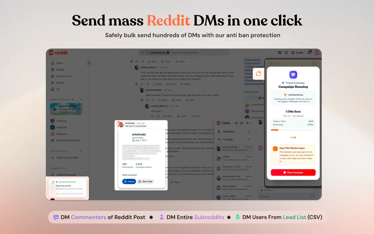 Introducing Redreach Outbound - Automate Your Reddit DMs at Scale