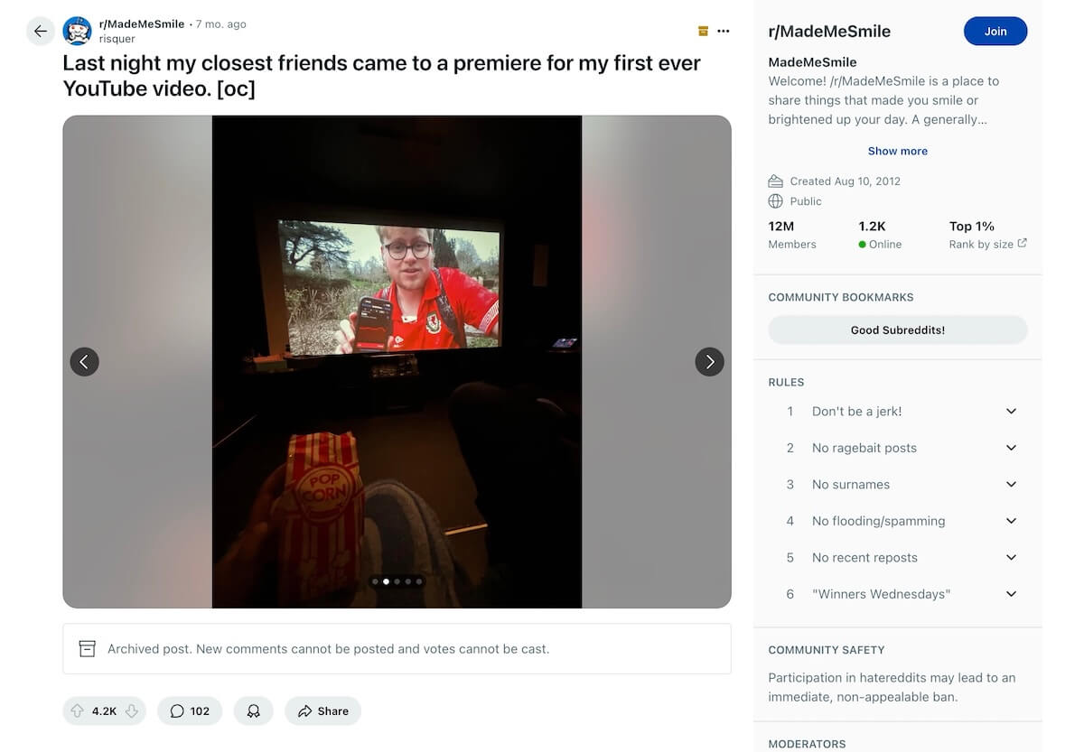 Behind the scenes of a Reddit post