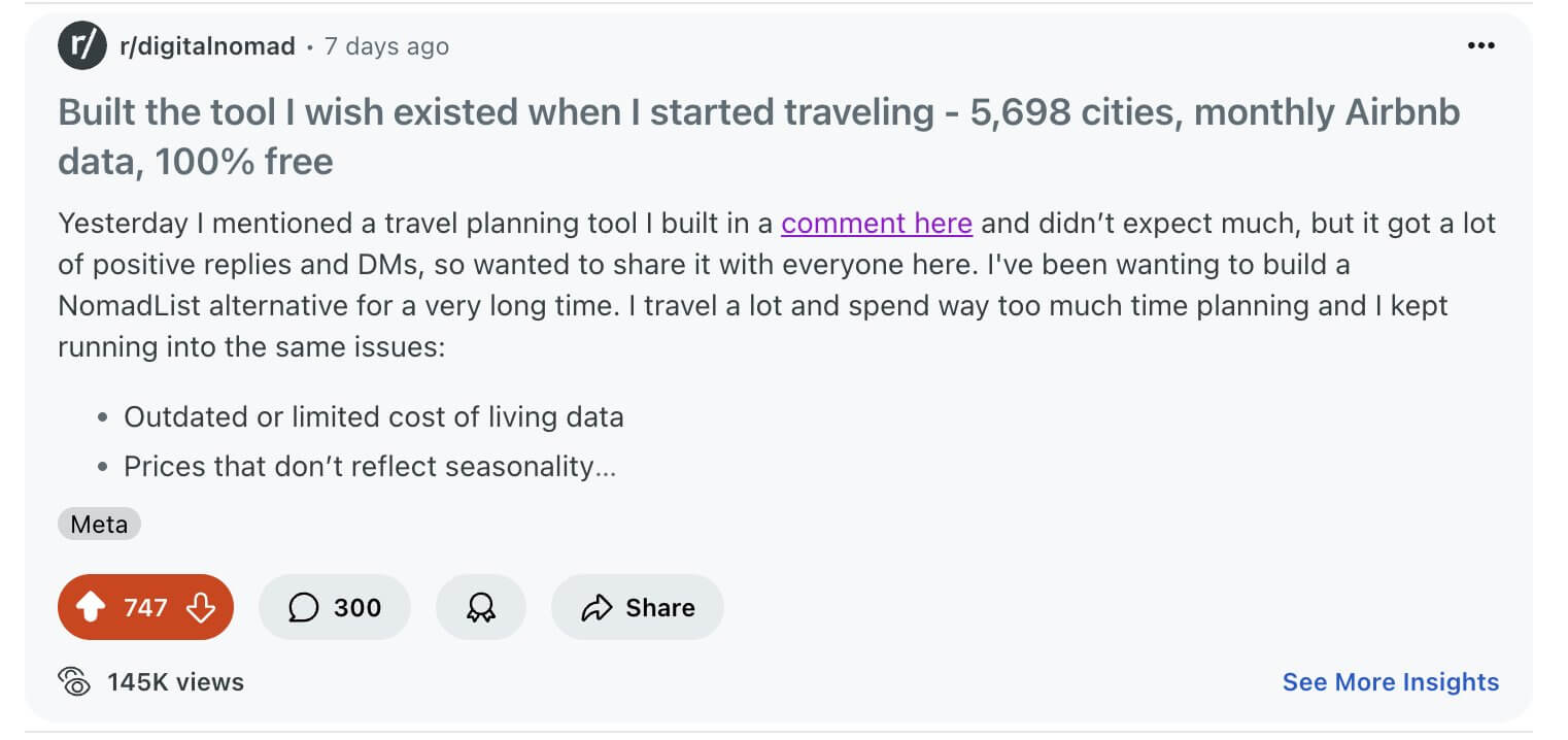 Success story of Yair Cohen's Reddit post