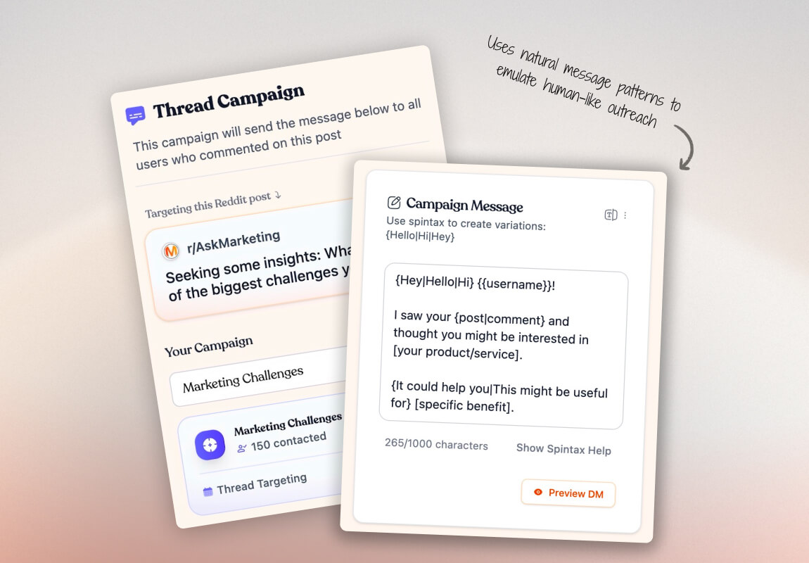 Personalized Messages (Spintax)